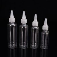 Bouteille compte-gouttes transparente en plastique de 5 ml à 250 ml pour peinture au sable, colle, lotion et pigment – Vente en gros
