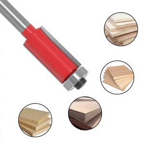 YUFUStraight Bit Bearing Flush Trim Carbide CNC Router Bits Milling Cutter for General-purpose Lathe/Engraving AlTin/Tin ODM/OEM - Product Image 3
