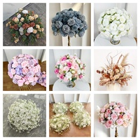 Promotion : boules de fleurs géantes en soie, 50 cm, 60 cm, 70 cm et 80 cm, orange brûlé et blanc, pour centres de table de mari