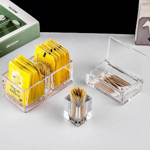 Nouveau cristal clair acrylique sucre thé café support cinq compartiments sucre caddies présentoir pour maison déco hôtel meubles - Product Image 6