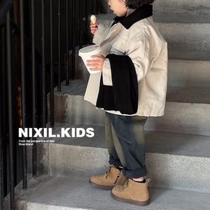 Botas <span class=keywords><strong>Chelsea</strong></span> Estilo Coreano para Niños y Niñas, Forradas <span class=keywords><strong>de</strong></span> Felpa para Invierno, con Suela Suave <span class=keywords><strong>de</strong></span> Algodón Esmerilado, Botas Planas Cómodas para Hombre - Product Image 5