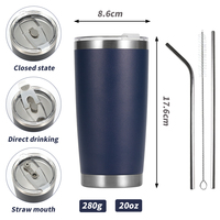 Gobelet à eau chaude de 600ml USA bouteille d'eau logo couleur personnalisé gobelet thermique avec paille tasse à café