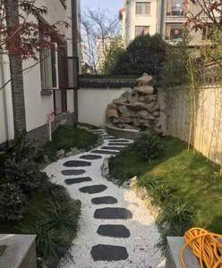 Giardino esterno balcone terrazza decorazione pavimento in <span class=keywords><strong>ardesia</strong></span> nera ad incastro pietre miliari - Product Image 2