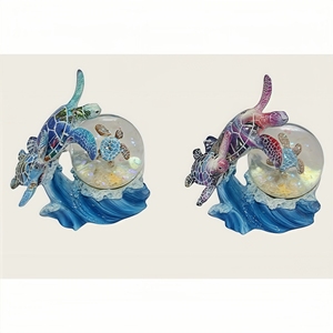 Ornement de bureau personnalisé tortue de mer, boule de neige, globe aquatique, figurine artisanale en résine, cadeau souvenir, boule de cristal - Product Image 2