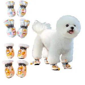 Fast Shipping Wholesale Manufacturer Oxford Non-woven Dog Shoes Outfit Walking Comfortable Pet Shoes