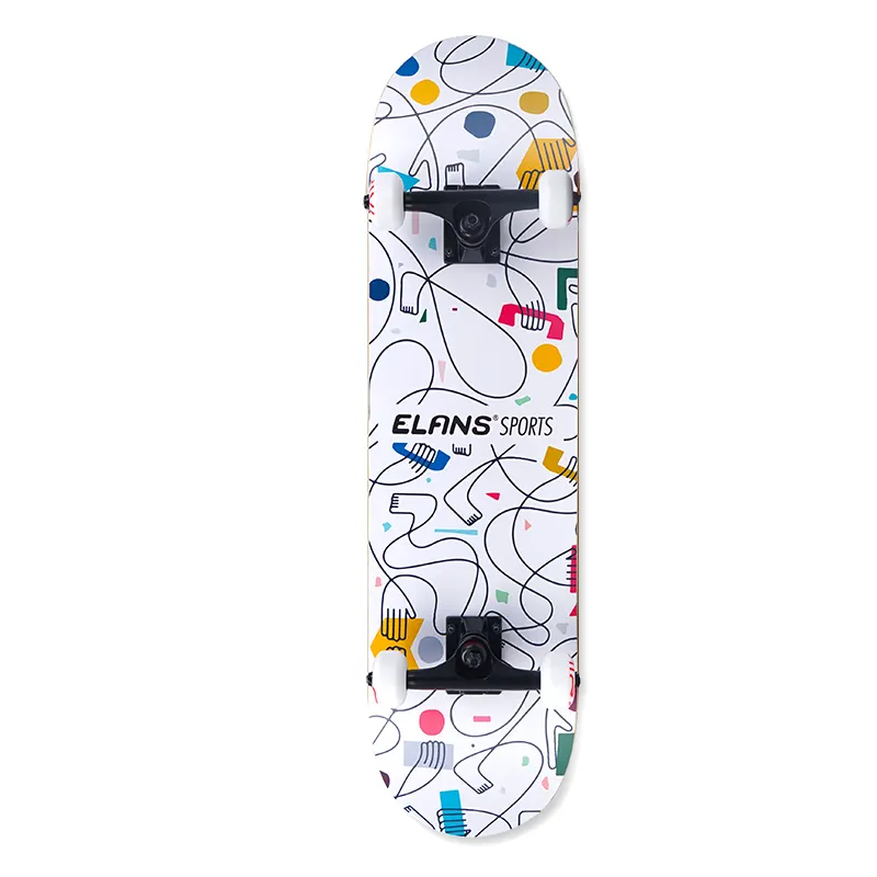 Elans 7-lagiges Northeast Maple Wood Custom Komplette Skateboards mit 80S Grip Tape