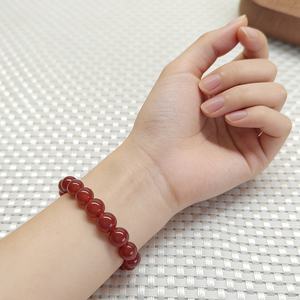 Carnelian <b>Bracelet</b> Natural Red Agate Round <b>Bead</b> <b>Bracelet</b> <b>for</b> <b>Women</b> Men Healing Energy Crystal Jewelry Daily Wear Gift Wholesale - Product Image 2