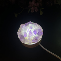 Cristal naturel cluster veilleuse Gel goutte ambiante lampe chambre améthyste lampe pour cadeau créatif ornement