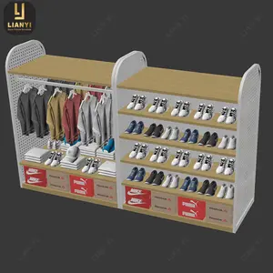 LY Kid Shop Display Furnitures Supplier Functional Clothing And Slatwall Shoe Display