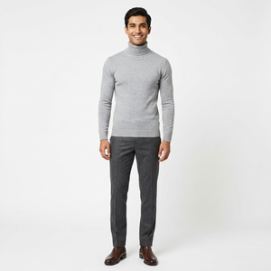 Custom <b>Men's</b> Regular Fit 100% Cotton Winter Thermal Warm Ribbed Hooded Pullover <b>Sweater</b> Bulk Wholesale - Product Image 1