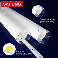 Lampe de garage en verre LED étanche et anti-explosion IP65, température de couleur réglable, résistante au feu, tube lumineux T8 1*18W