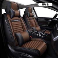 Fundas de Asiento de Coche de Cuero Nappa de Lujo a Precio de Fábrica, Juego Completo, Color Naranja, Impermeables, Compatibles con Airbag, para Todas las Estaciones