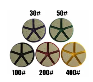 Haute durabilité 100mm diamant tampons <span class=keywords><strong>de</strong></span> meulage personnalisables OEM abrasif béton <span class=keywords><strong>pierre</strong></span> sol <span class=keywords><strong>entretien</strong></span> 6mm meuleuse OBM Support - Product Image 3