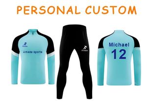 Ensemble de maillots de football personnalisés pour enfants, demi-zip, respirant, séchage rapide, tenue d'entraînement de football, ensemble de fitness pour la salle de sport - Product Image 3