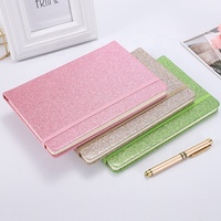 Carnets à paillettes avec bande élastique, plusieurs couleurs, pour agenda, journal spirituel, livre, vente en gros, tendance