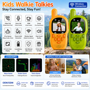 Walkie Talkies de Video para Niños, <span class=keywords><strong>Diseño</strong></span> Antipérdida, Largo Alcance, Batería de 500-1000mAh, Intercomunicador de Audio, Juegos Divertidos, Fácil de Usar - Product Image 2
