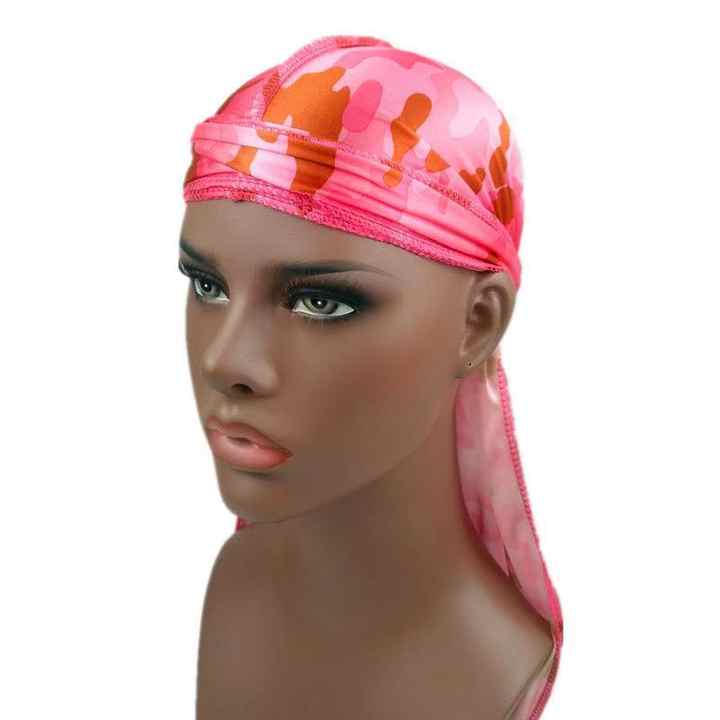 Durag — emballage de tête pour camouflage, imprimé de décoration, protection de l'environnement, doux, à la mode, personnalisé