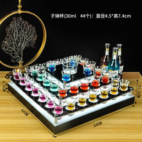Richshining Nouveau Design Plateau Lumineux LED 12 Trous Effet Étoilé, Présentoir à Bouteilles LED Rêveur pour Bar, Mariage, Fête