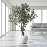 LUYI - Vente en gros d'olivier artificiel de 220 cm de haut, résistant aux UV, en PE/PVC, pour décoration intérieure/extérieure, style scandinave printanier