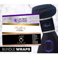 Impression personnalisée de votre logo couleurs vinyle perruques extension cheveux vierges humains bundle enveloppes et étiquette autocollante
