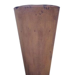 Mesa de pozo de fuego de Corten redonda para interiores y exteriores, pozo de fuego de gas con cubierta de almacenamiento de tanque, rocas de lava y llama ajustable para decoración de patio - Product Image 6