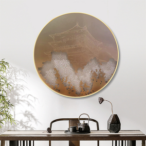 Cổ Điển Gucheng Phong Cảnh Sơn Kỹ Thuật Số Khắc Hollow Thép Không Gỉ Điêu Khắc Trang Trí Nội Thất Sơn Tường Nghệ Thuật Sơn - Product Image 2