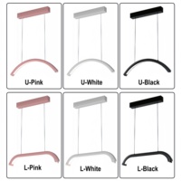 Lámpara Colgante LED Moderna de Media Luna para Manicura y Cuidado de la Piel, Iluminación sin Sombras, Alto CRI Ra>95, Altura y Color Ajustables