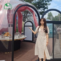 Tente dôme à bulles de luxe moderne personnalisée avec salle de bain |   Structure préfabriquée en polycarbonate transparent |   Hébergement dans un hôtel-resort en plein air |
