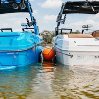 Pare-battage gonflable pour quai et amarrage - Bouée orange robuste, protège le coque de rayures et de collisions entre bateaux