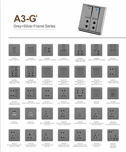 FULINMEN KKV 4 GANG 1 WAY Switch 16A Max. Courant 220-250V USB A/C Ports Big Button Full PC Faceplate Usage domestique - Product Image 5