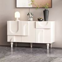 Armoire de rangement blanche de style minimaliste moderne, buffet de luxe léger pour salon et chambre, rehaussez le style de votre décoration intérieure