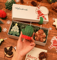 HODEE  Bougie parfumée d'aromathérapie faite à la main, coffret cadeau, souvenir de Noël