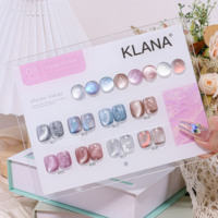 KLANA Ensemble de vernis à ongles gel Hema HPMA 8 couleurs, sans œil de chat, fabricant en gros de 15ml