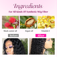 SLAYING LOLLI CustomizeLogo Beurre de Karité Huile de Ricin Perruque Kit de Soins Produits Laisser en Conditionneur Hydratation Instantanée Sans Rinçage