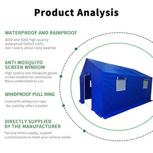 FEAMONT monocouche BC tente étanche Oxford Polyester soulagement des catastrophes coupe-vent abri d'urgence extérieur prix de gros - Product Image 4