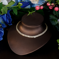 Ensemble de bijoux tendance pour femmes, collier et boucles d'oreilles en or, 4 pièces, pour mariage, fête, boucles d'oreilles en zircon cubique, haute joaillerie, S-635