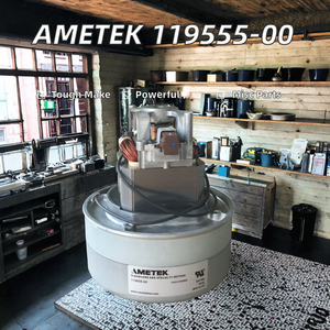 Motor Pompa Vakum Industri AMETEK 119555-00 Kompatibel <span class=keywords><strong>DR</strong></span>, 230V AC, Sikat Listrik, Gulungan Tembaga, Diameter 144mm, Suku Cadang Pengganti - Product Image 3