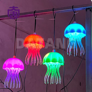 Ip65 Rgb Customized Color Hanging Jellyfish Lamp Luminous Landscape Pendant For Halloween Christmas Decor Bar <b>Chandelier</b> Fiber - Product Image 3