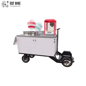 Commercial chaud Sucre fabrication pas cher automatique machine à barbe à papa scooter chariot