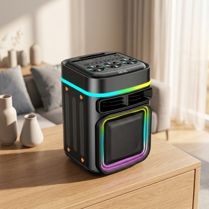 ลำโพงพกพา ABS-8109 รุ่นปรับแต่งได้สำหรับปี 2026 พร้อมแบตเตอรี่ 5000mAh ไฟ RGB รูปทรงสี่เหลี่ยม พกพาสะดวก ใช้ได้ทั้งในบ้านและนอกบ้าน - Product Image 2