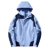 Veste coupe-vent d'extérieur Aoyema pour femmes et hommes, à capuche contrastée, détachable et respirante, vente en gros