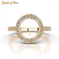 Bague géométrique minimaliste en argent sterling S925 avec moissanite, cercle creux, service de personnalisation pour femmes, fabrication OEM