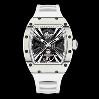 Reloj Mecánico Personalizado con Logotipo para Hombre, Esfera Transparente Luminosa, Caja de Acero Inoxidable, Correa de Silicona, Resistente al Agua 3ATM, MOQ Bajo