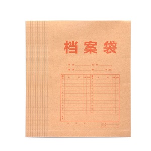 Deli 8383 Kraft <b>Paper</b> <b>File</b> Bag 235x335mm Drawstring Office Organizer Storage Folder Rectangle Foldable Document Bag 10-Pack - Product Image 3