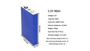 แบตเตอรี่ลิเธียมไอออนฟอสเฟตชนิดแท่งปริซึม 3.2v 50ah 80ah 90Ah 100ah 105ah - Product Image 4