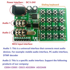 AE11A04 <strong>DTMF</strong> Audio <strong>Signal</strong> <strong>Generator</strong> Module Dual Encoder Tonal Transmitter Board MCU Keyboard Voice Encoder Electronic Components - Product Image 4