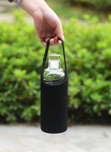 Cao Borosilicate Glass cup Silicone bìa với thăng hoa thời gian quy mô thời trang sáng tạo chai nước với niêm phong bán buôn - Product Image 3