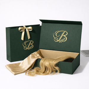 Diseño personalizable de cartón peluca <span class=keywords><strong>caja</strong></span> de embalaje cinta cajón rectángulo pelo cajas para mechones - Product Image 1