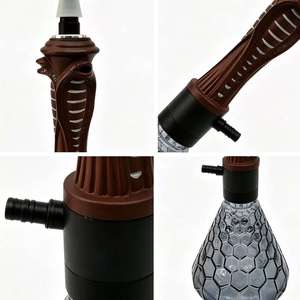 Brown Snake Handle <b>Hookah</b> Clear Honeycomb Base Glass Style Water <b>Pipe</b> MD-L02 - Product Image 5