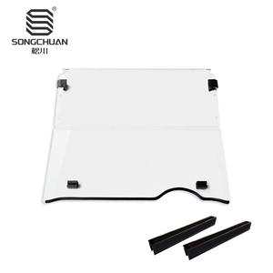 Pare-brise en acrylique pour chariot de golf EZGO RXV ancien modèle, 4 mm transparent - Directement du fabricant - Product Image 3